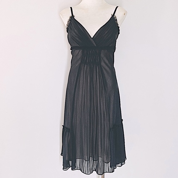 La Voca Dresses & Skirts - VINTAGE babydoll evening maxi Dress SIZE 14 black strappy